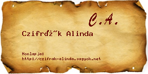 Czifrák Alinda névjegykártya